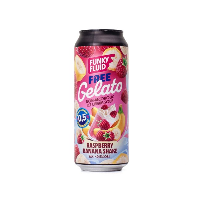 Funky-Fluid Free Gelato Raspberry Banana Shake