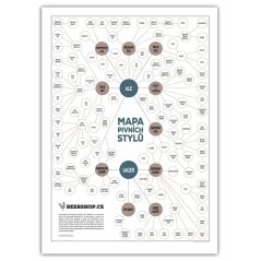 Beershop Plakát Pivní Mapa Beershop Plakát Pivní Mapa
