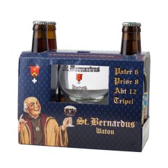 St-Bernardus Dárková sada 4x 0,33 l + sklenice