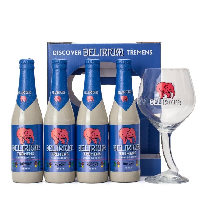 Delirium Dárková sada 4x 0,33 L + sklenice