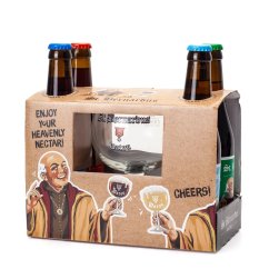 St-Bernardus Dárková sada 4x 0,33 l + sklenice