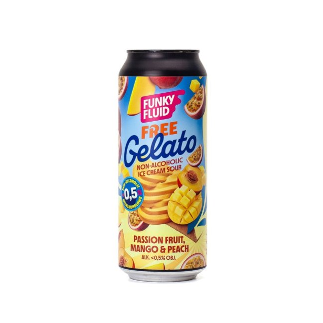 Funky-Fluid Free Gelato Passion Fruit Mango Peach Non Alcoholic