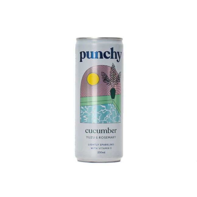 Punchy Sparkling Water Cucumber Yuzu Rosemary
