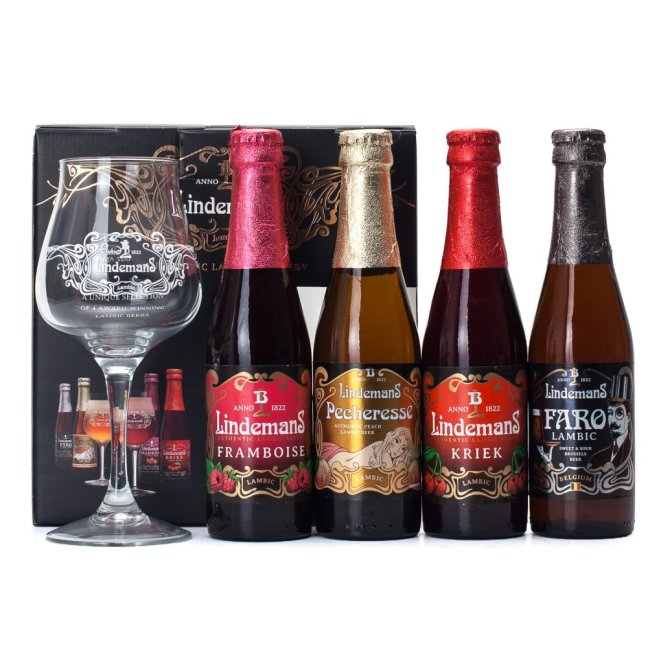 Lindemans Dárková sada 4x 0,25 l + sklenice