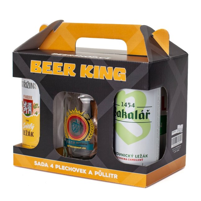 Beer-King Zestaw 4 lagerów z kuflem