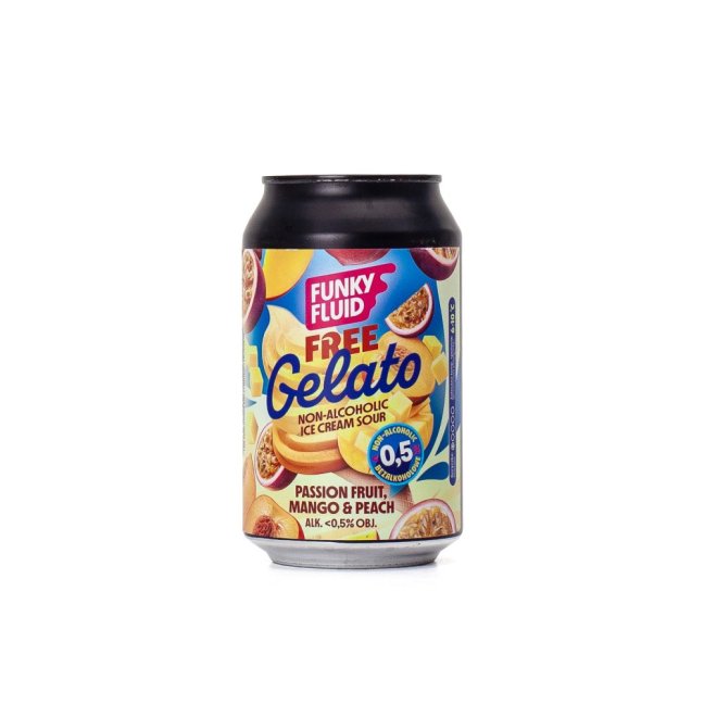 Funky-Fluid Free Gelato Passion Fruit Mango Peach Alkoholfrei