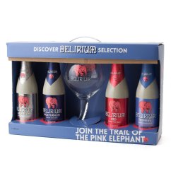 Delirium Dárková sada 4x 0,33 L + sklenice
