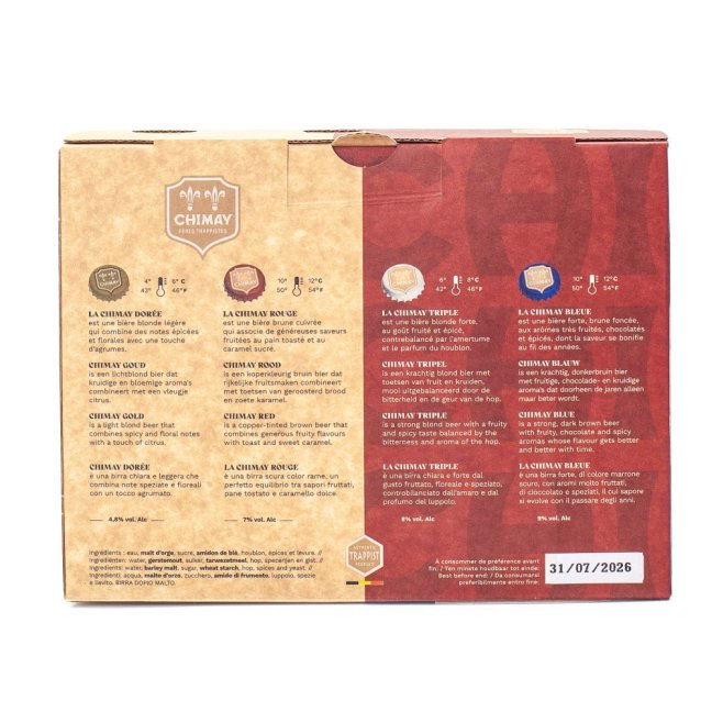 Chimay Dárková sada 4x 0,33 l + sklenice