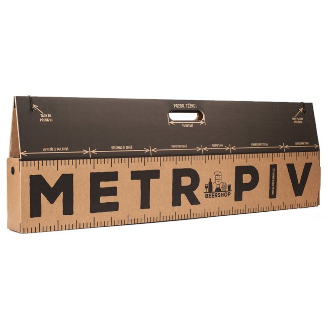 Beershop Metr piv v kartonovém nosiči