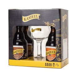 Kasteel Dárkové balení 4x 0,33 l + sklenice
