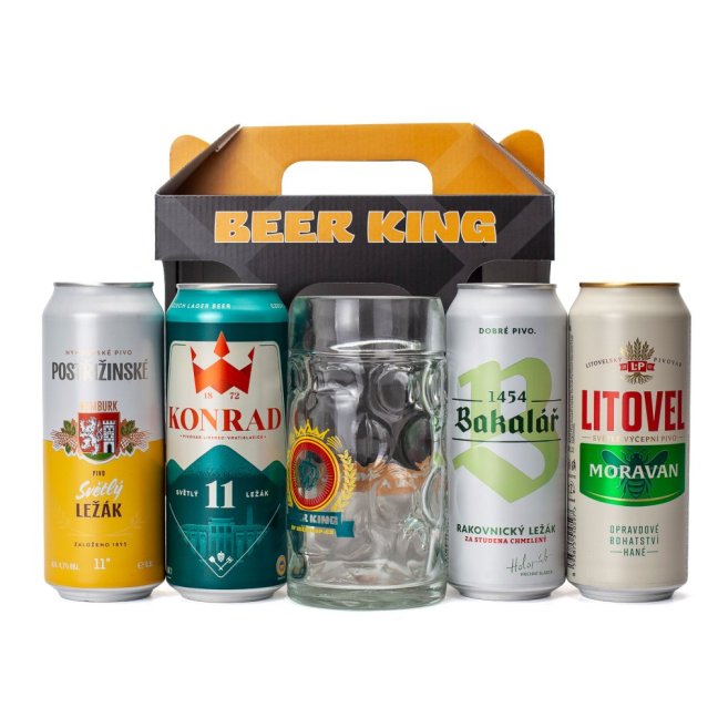 Beer-King Zestaw 4 lagerów z kuflem