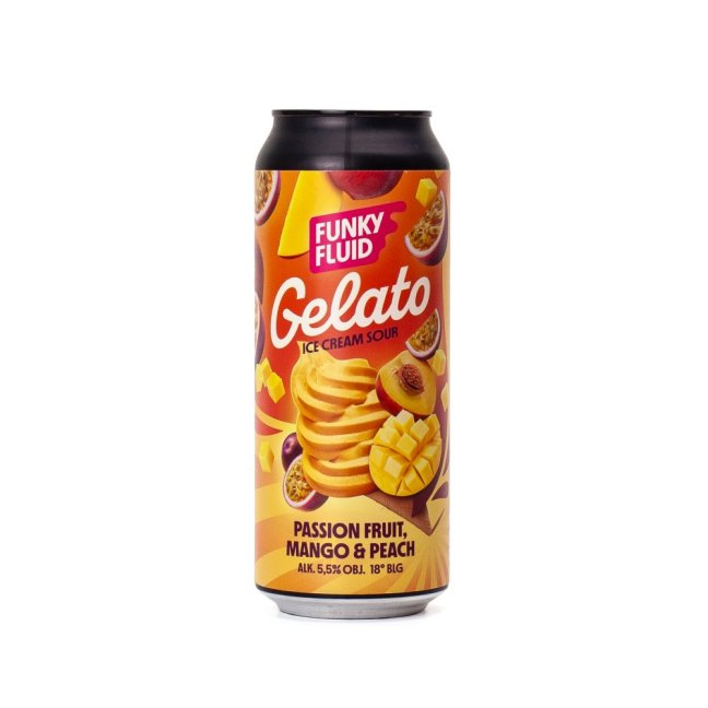 Funky-Fluid 18° Gelato Passion Fruit Mango Peach Pastry Sour